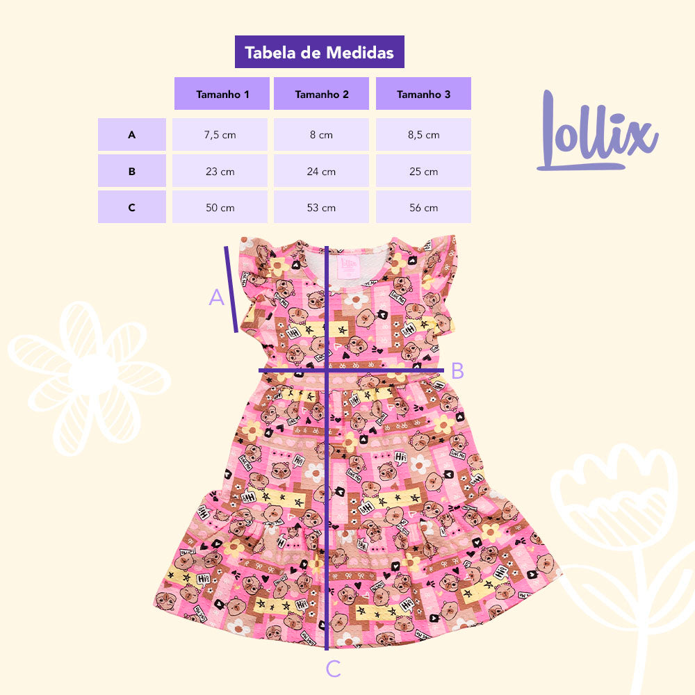 Vestido Poá Capi