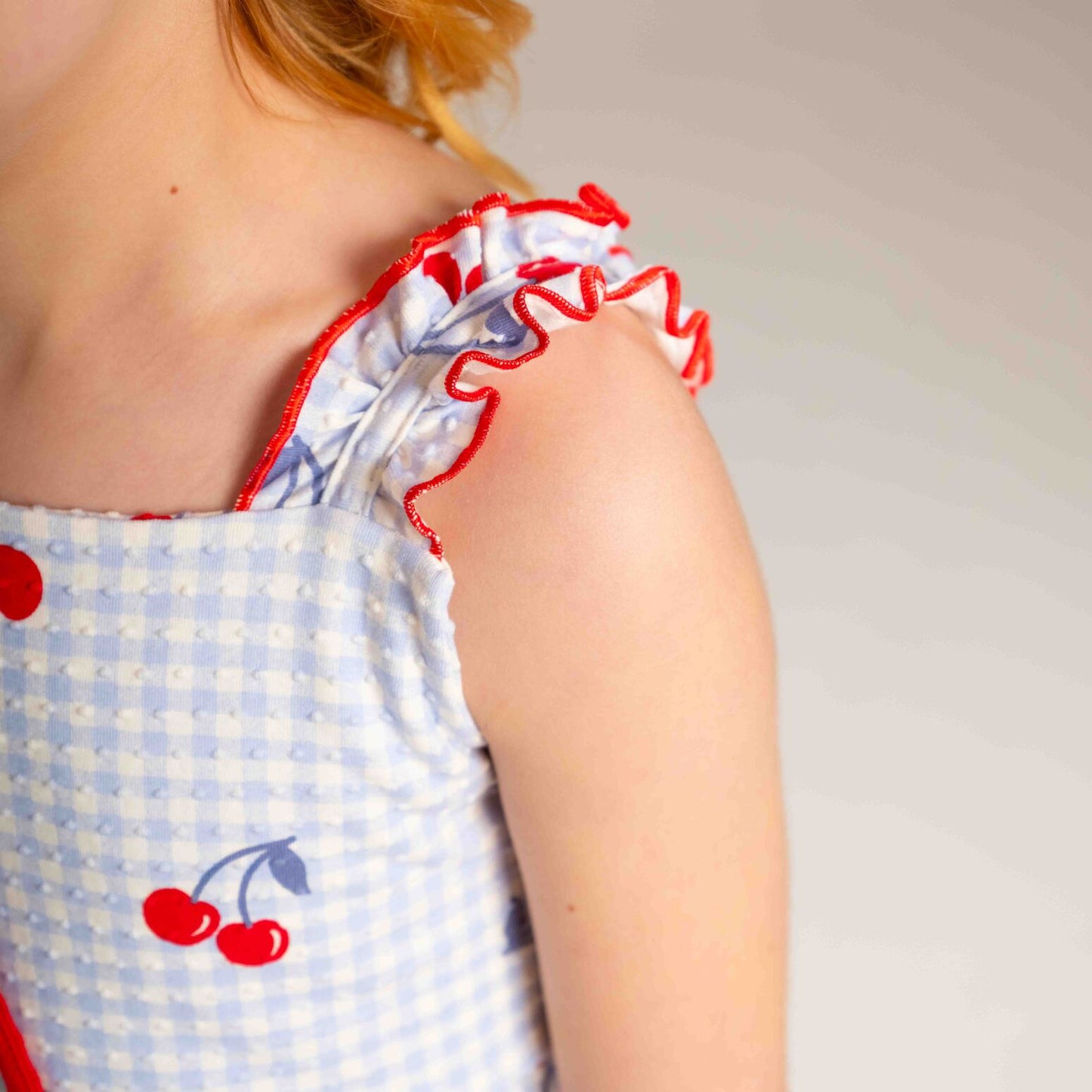 Vestido Cereja Xadrez