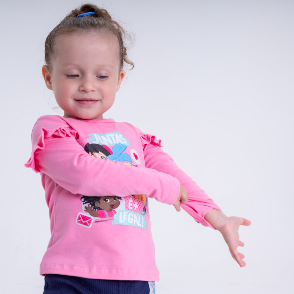 T-shirt Manga Longa Amigas