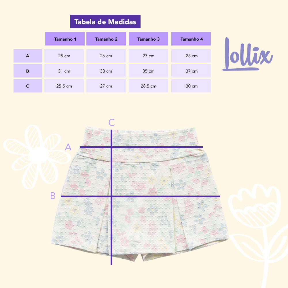Shorts Saia Florido