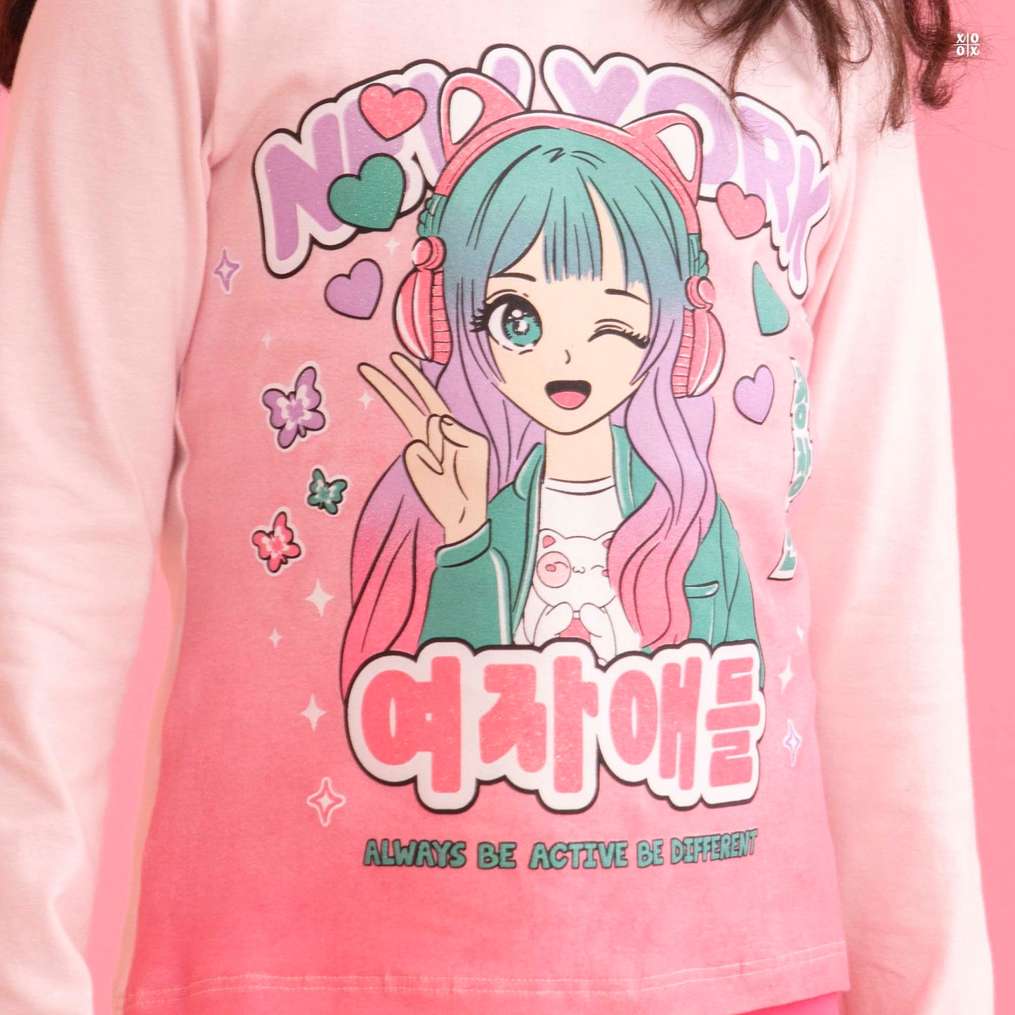 Blusa Manga Longa Infantil Feminina Rosa Bebê Estampa Glitter Pipoca – Lollix ROSA BB