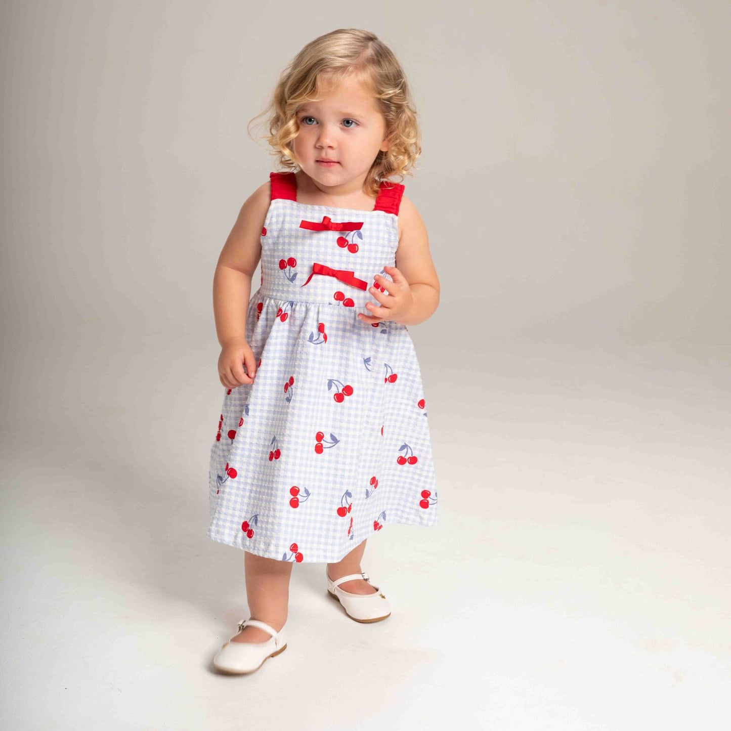 Vestido Cereja Xadrez