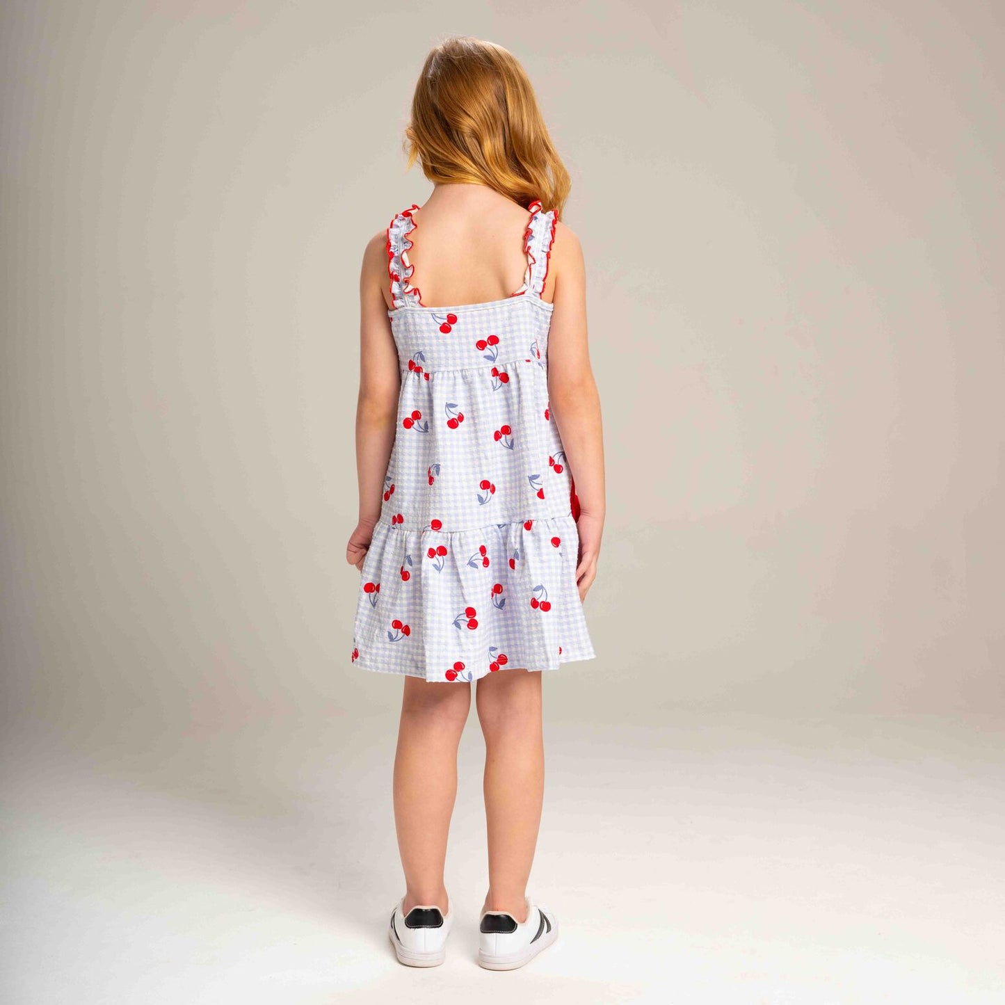 Vestido Cereja Xadrez