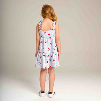 Vestido Cereja Xadrez