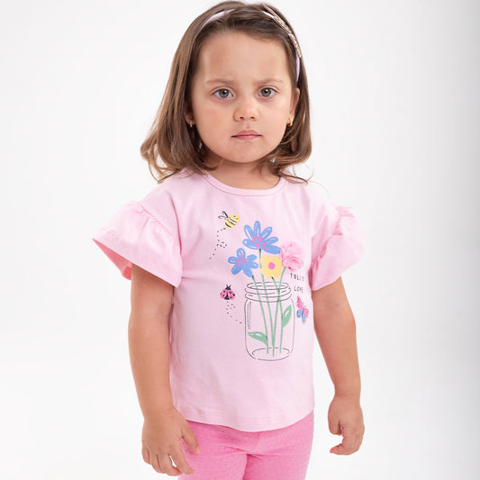 Blusa Pote de Flores